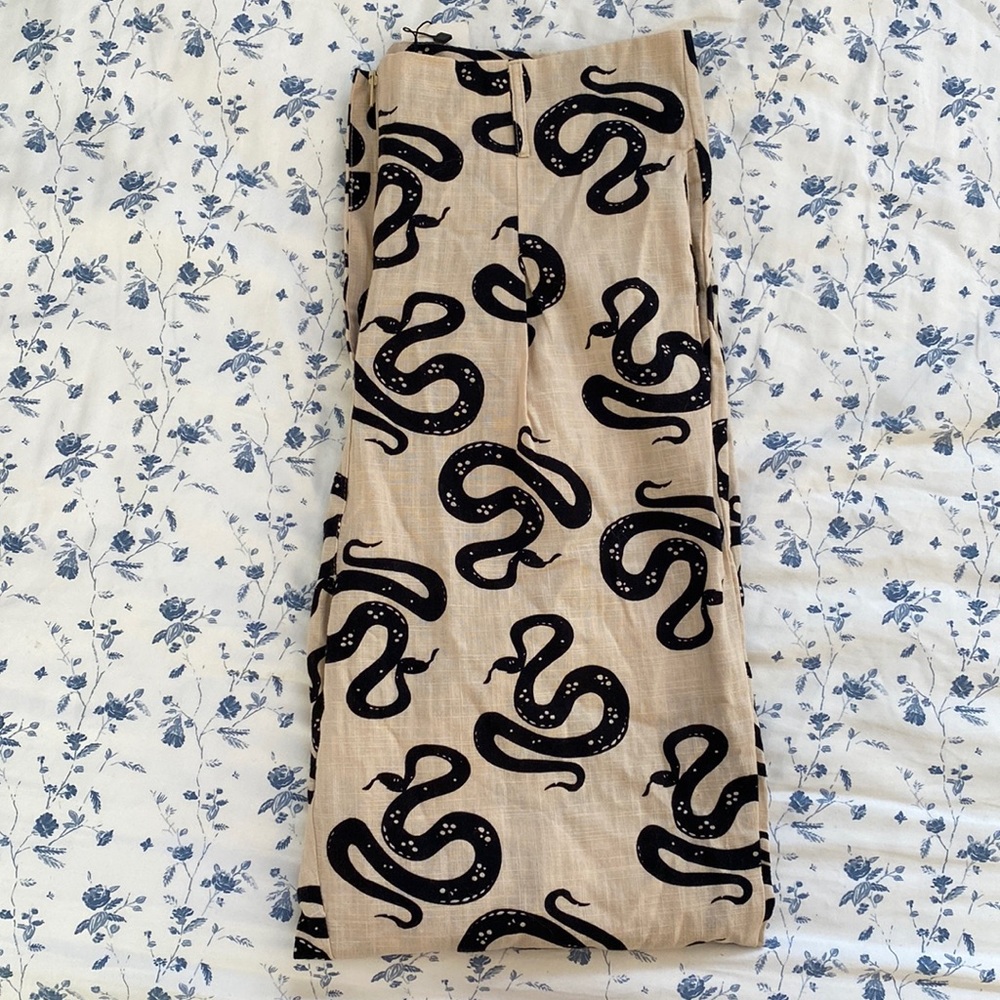 Snake print pants